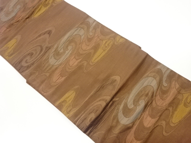 流水模様織出し名古屋帯